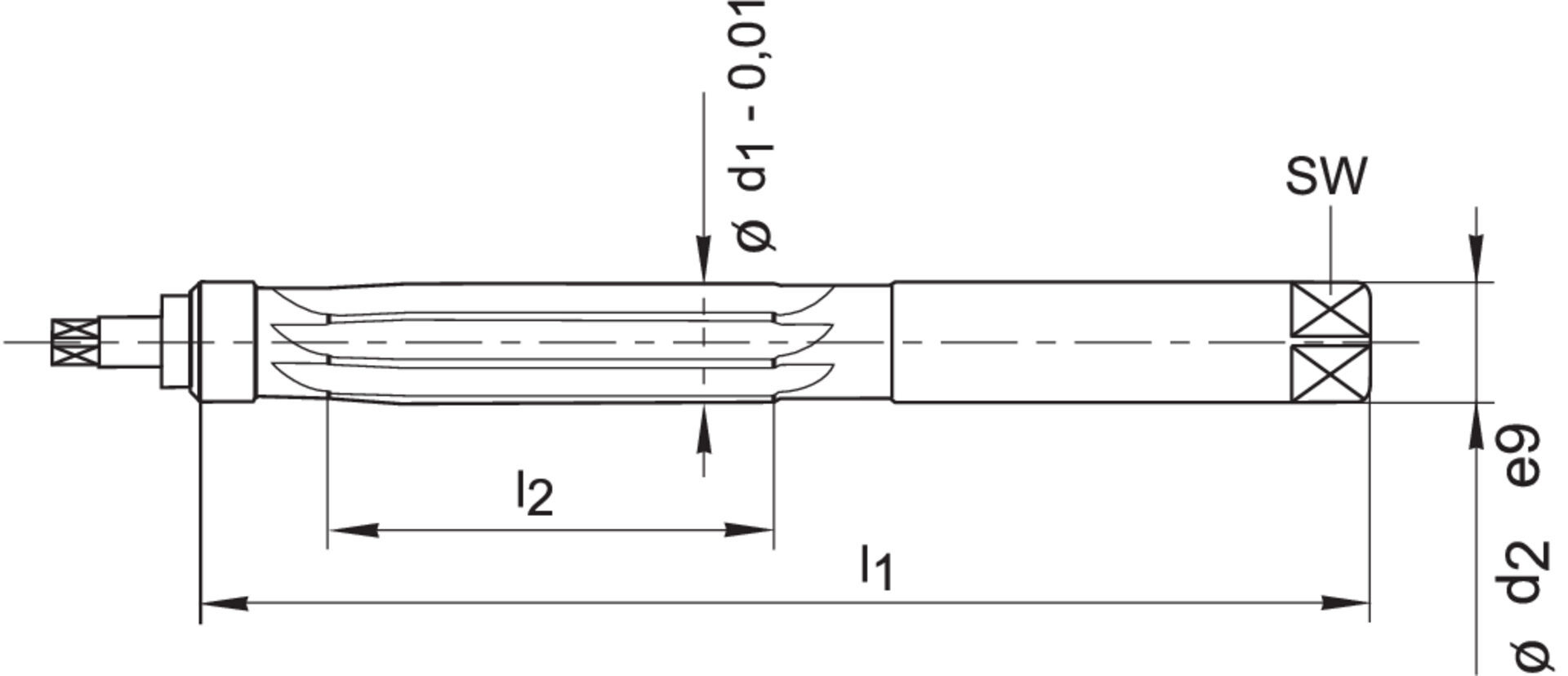BECK Handreibahle D859 HSS 5,0mm BECK Handreibahle D859 HSS 5,0mm