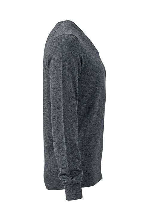 JN Mens Pullover JN664 70%BW/25%SD/5%KAS,anthr.-melange,Gr. 2XL