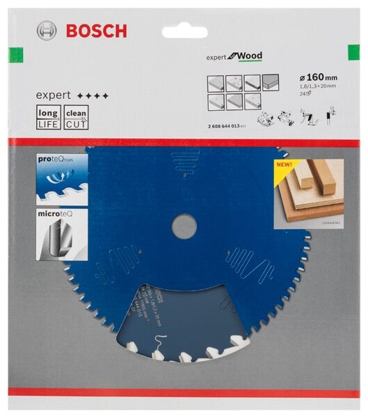 BOSCH Kreissägeblatt HW Expert 160x20x1,8 24T