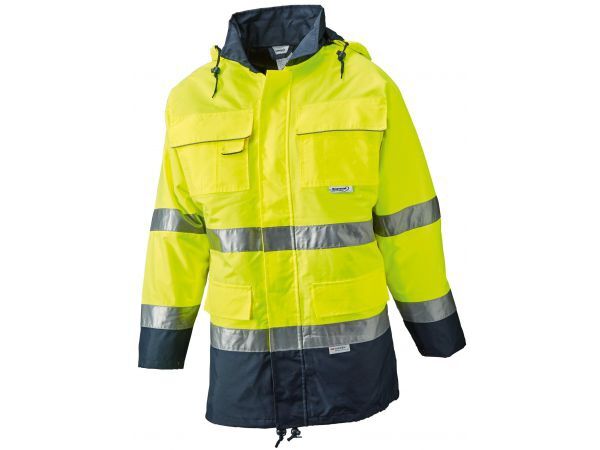 FORMAT Warnschutzparka gelb/marine, Gr. S