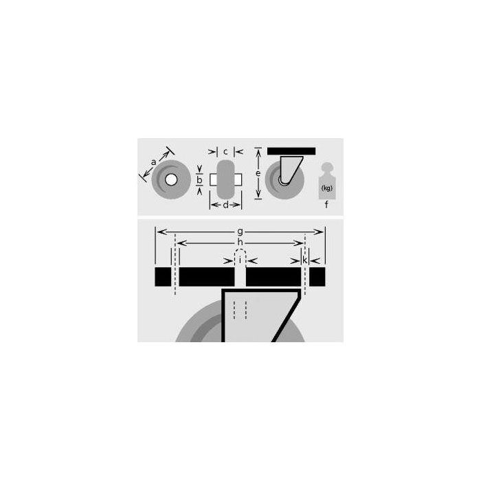 BS ROLLEN Gabelrolle 82mm 7 Poly/Poly LG.K BS ROLLEN Gabelrolle 82mm 7 Poly/Poly LG.K