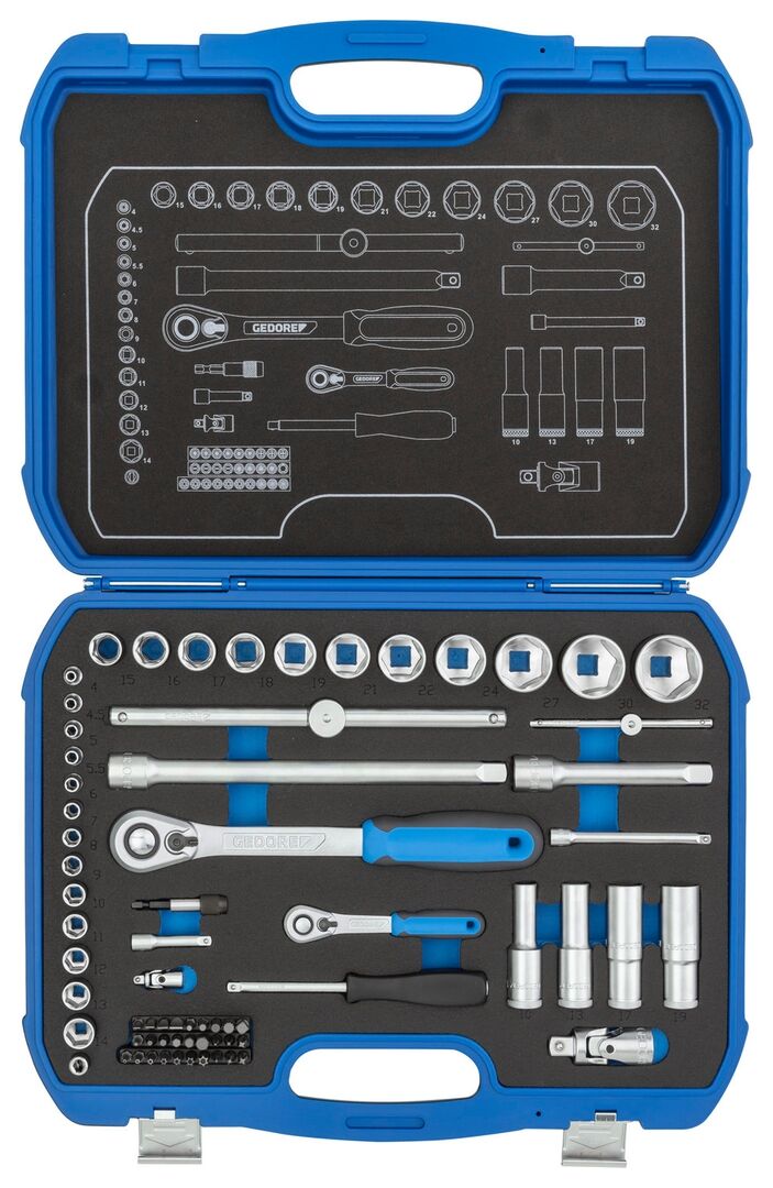 GEDORE Steckschlüssel-Set 1/4" +1/2" 19 BMC 20 GEDORE Steckschlüssel-Set 1/4" +1/2" 19 BMC 20