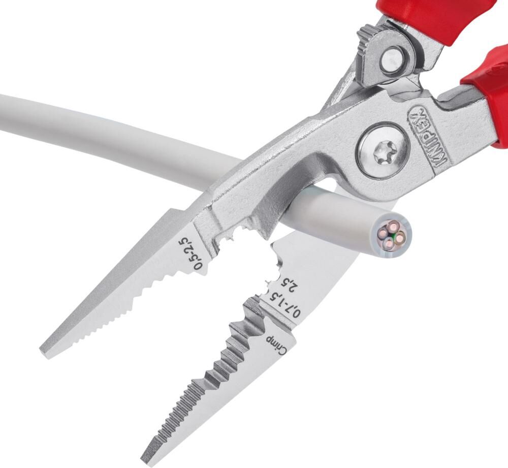 KNIPEX 13 96 200 T Elektro- Installationszange VDE verchr. 200 mm KNIPEX 13 96 200 T Elektro- Installationszange VDE verchr. 200 mm