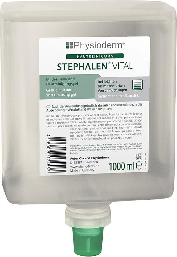 PHYSIODERM Hautreiniger Stephalen Vital 1.000 ml Neptuneflasche