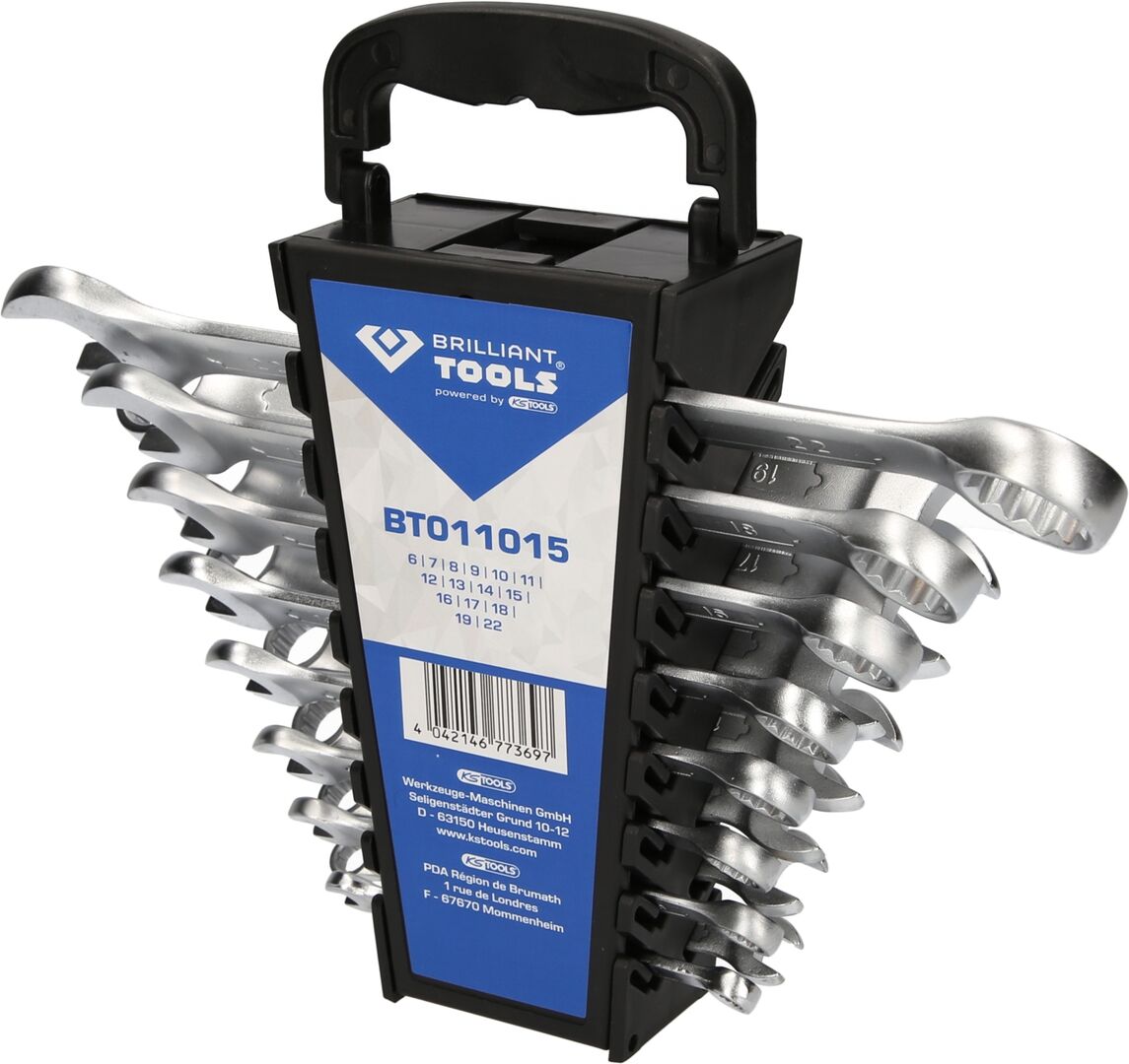 BRILLIANT TOOLS Gabel-Ringschlüssel-Satz,15-tlg.