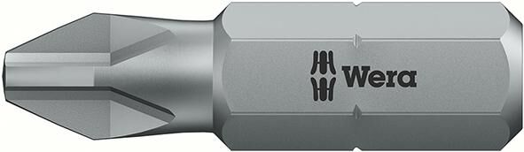 WERA Bit für Kreuzschlitzschrauben PH 1/4", PH 0 x 25 mm, zähhart