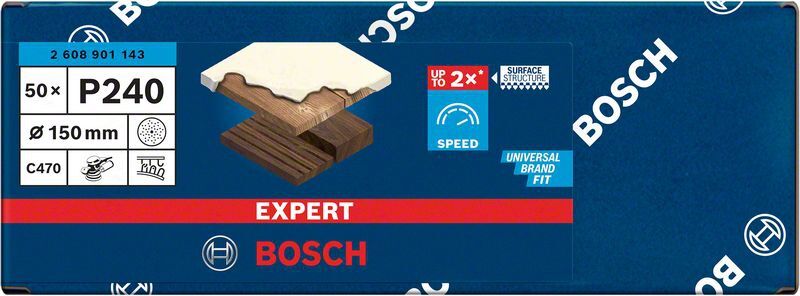 BOSCH EXPERT Schleifblatt C470 150mm K240 50er Pack