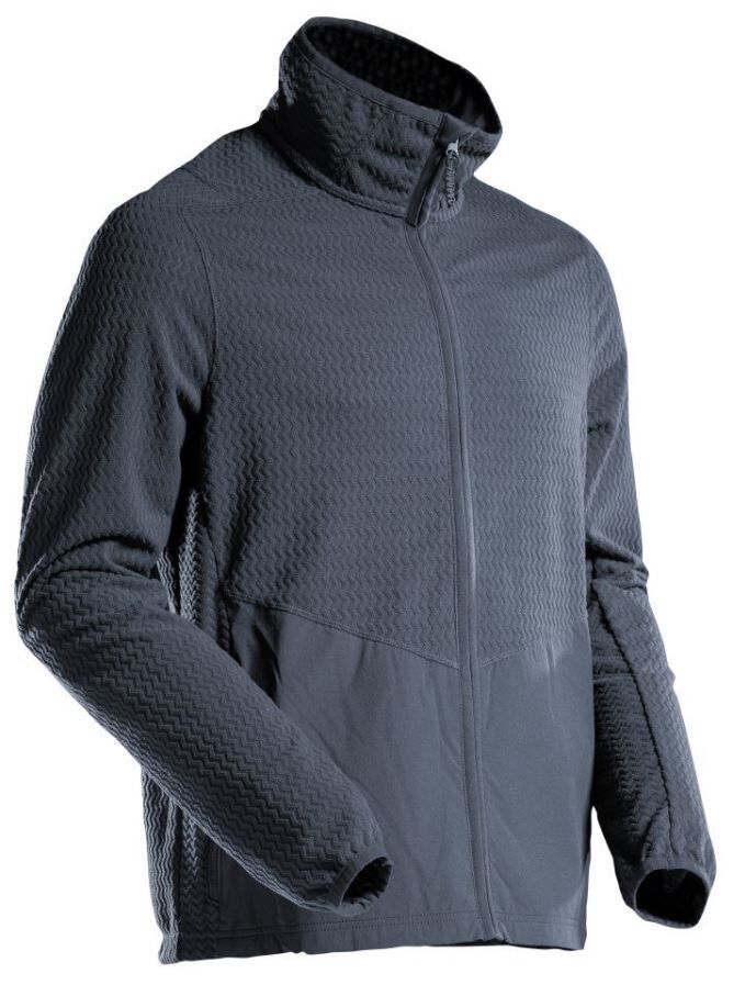 MASCOT Customized Microfleece-Pullover Gr. XL schwarzblau mit RV 22803-639