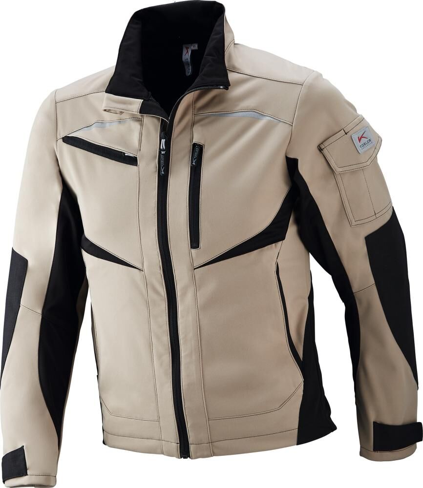 KÜBLER PRACTIQ Softshelljacke 1351 sandbraun/schwarz Gr. S KÜBLER PRACTIQ Softshelljacke 1351 sandbraun/schwarz Gr. S