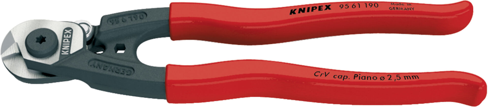 KNIPEX 95 61 190 Drahtseilschere geschmiedet 190 mm