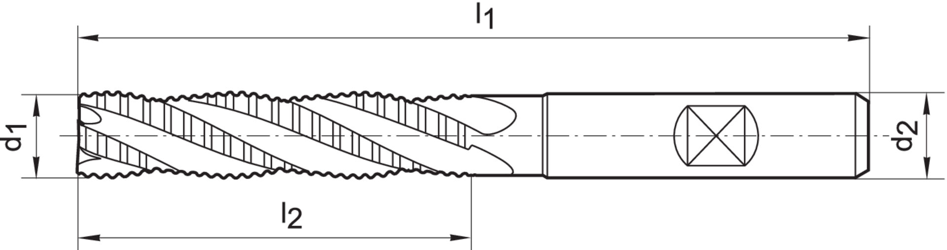 FORMAT Schruppfräser DIN844 L HSSE NR 6,0 mm FORMAT Schruppfräser DIN844 L HSSE NR 6,0 mm