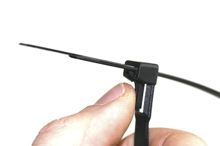 SAPISELCO Kabelbinder Nylon lösbar schwarz, 100 Stück, 280x7,5mm
