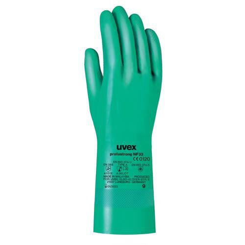 UVEX Chemit-Handschuh profastrong NF 33 Nitril grün Gr. 8 6012.2 UVEX Chemit-Handschuh profastrong NF 33 Nitril grün Gr. 8 6012.2