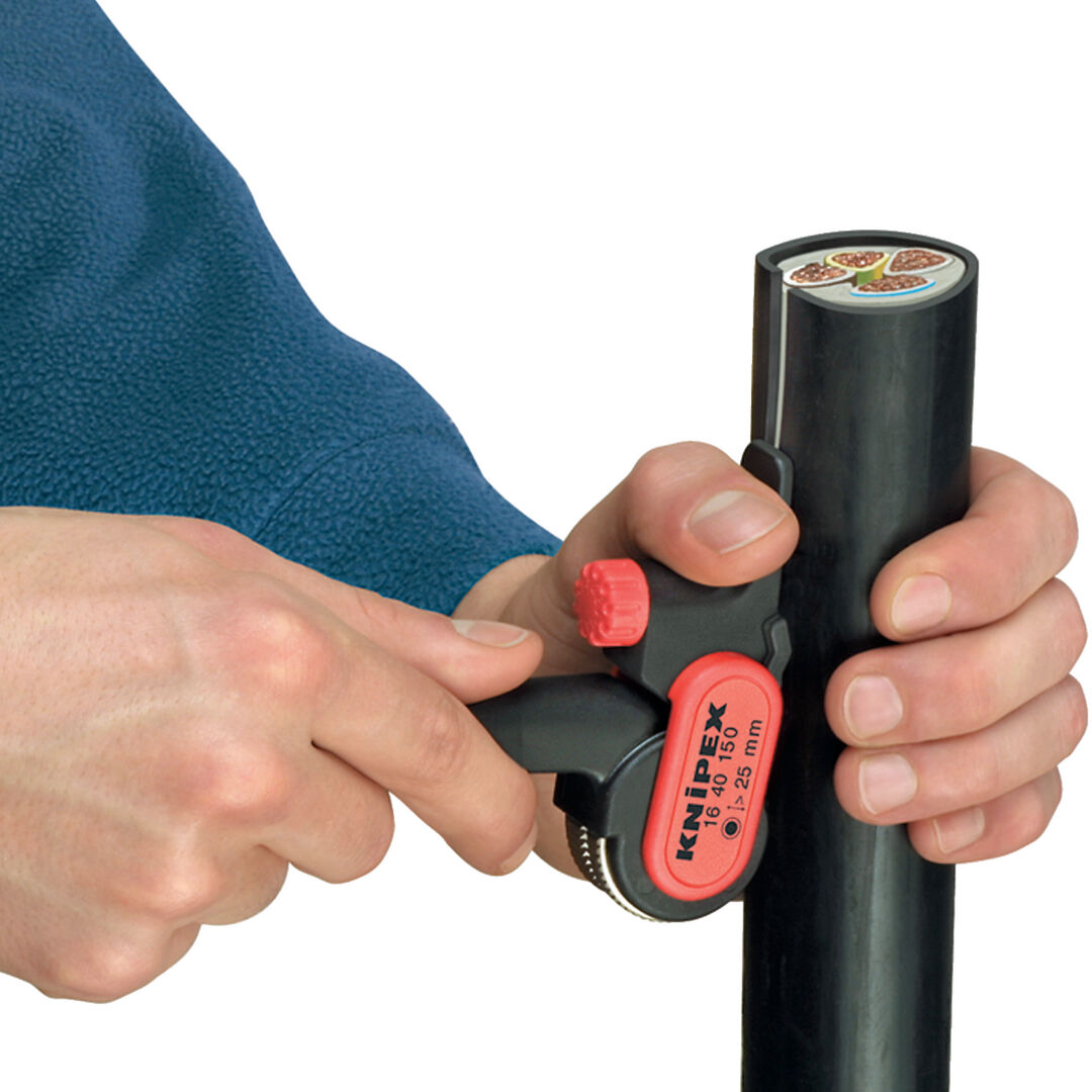 KNIPEX 16 40 150 Abmantelungswerkzeug glasfaserverstärktes Polyamid 150mm KNIPEX 16 40 150 Abmantelungswerkzeug glasfaserverstärktes Polyamid 150mm