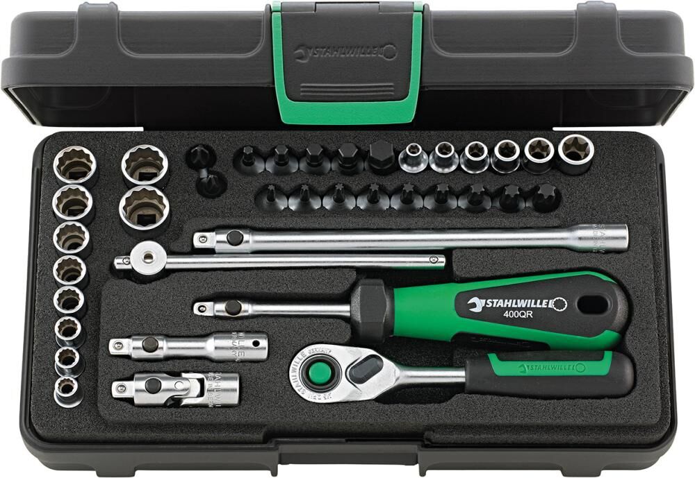 STAHLWILLE Steckschlüssel-Set 1/4" 40D/40TX/44KTX/32/6QR in Kunststoffk.