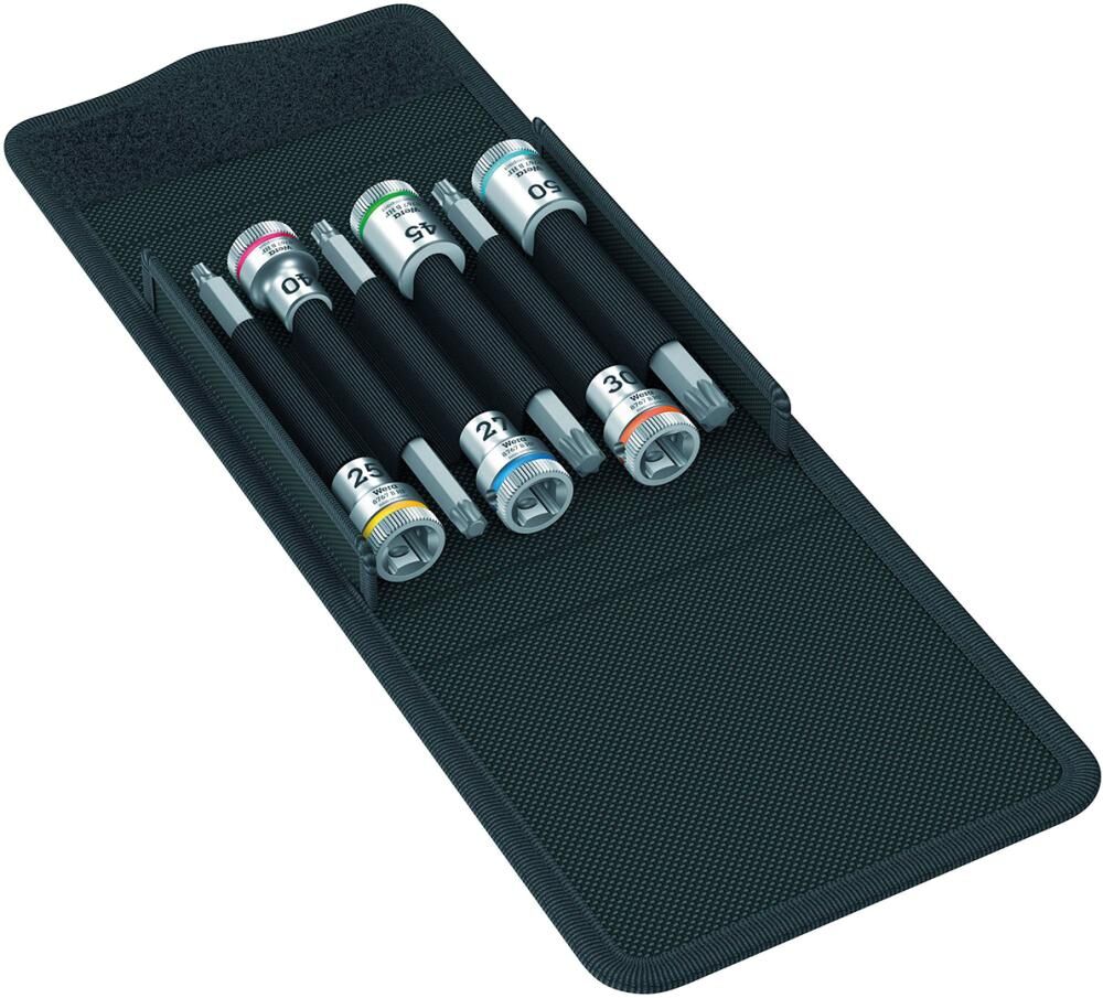 WERA Schraubendrehereinsatz 3/8" Set Set mit Haltefunktion T25-50 lang