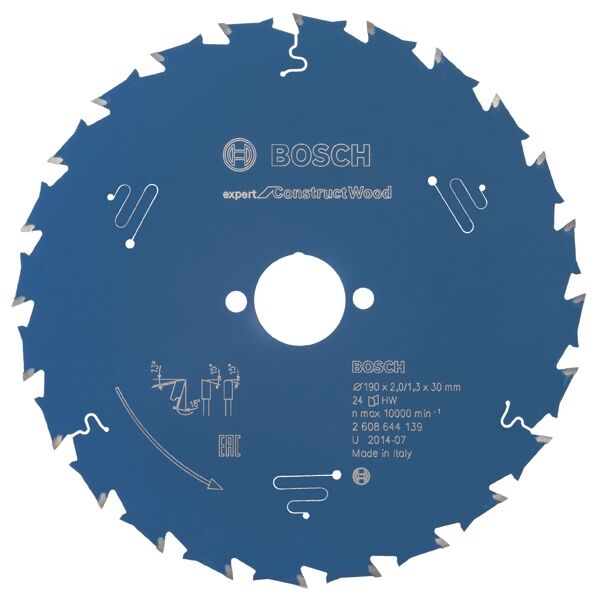 BOSCH Kreissägeblatt HW Constr 190x30x2,0 24T BOSCH Kreissägeblatt HW Constr 190x30x2,0 24T