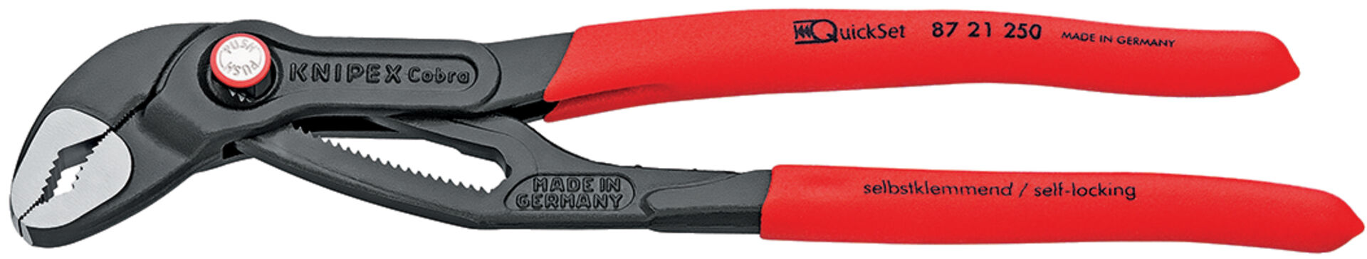 KNIPEX 87 21 300 Cobra QuickSet Hightech-Wasserpumpenzange atrA 300mm KNIPEX 87 21 300 Cobra QuickSet Hightech-Wasserpumpenzange atrA 300mm