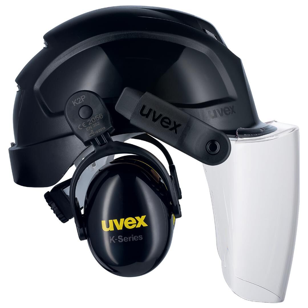 UVEX Schutzhelm pheos E-S-WR schwarz kurzer Schirm Drehrad 9770.931