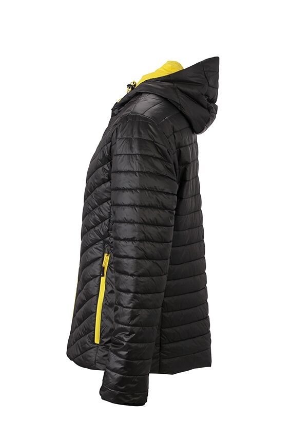 JN Mens Lightweight Jacket JN1092 100%PA, black/yellow, Größe M