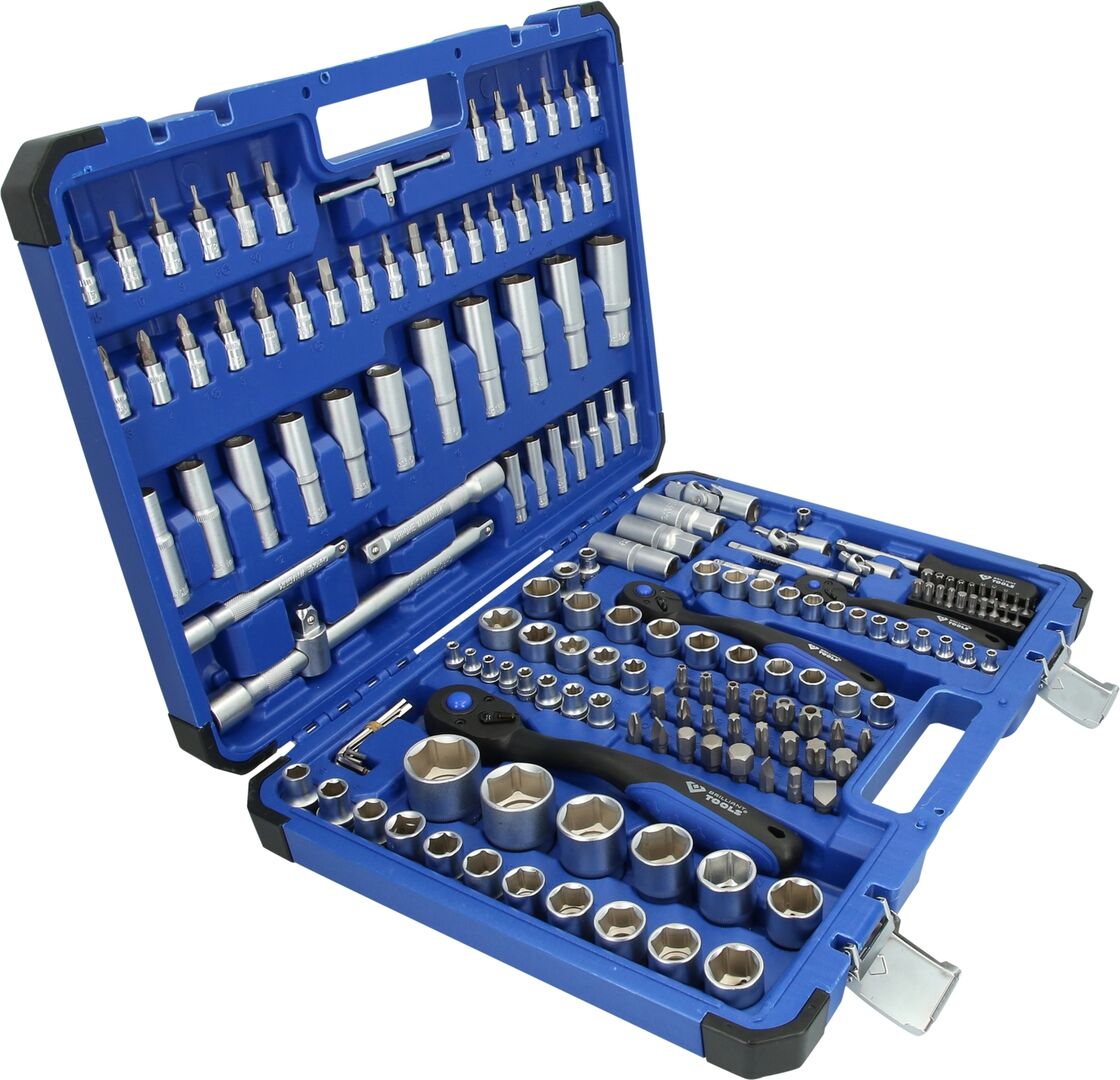 BRILLIANT TOOLS Steckschlüssel-Satz 172-tlg. 1/4" 3/8" 1/2" BRILLIANT TOOLS Steckschlüssel-Satz 172-tlg. 1/4" 3/8" 1/2"