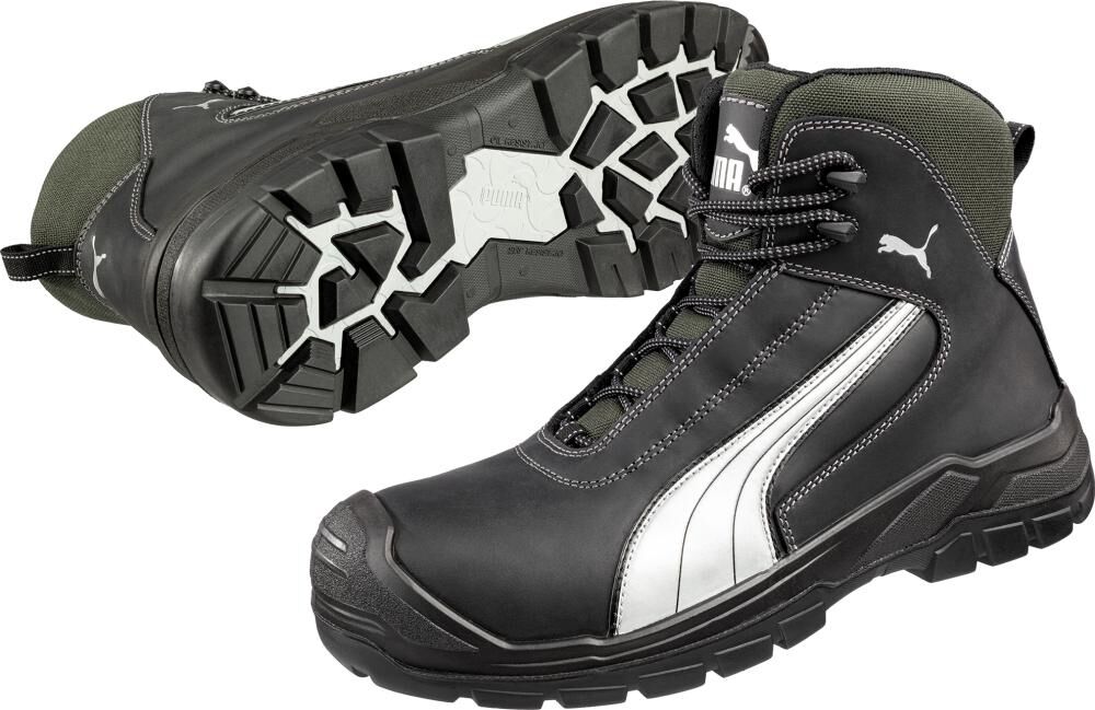 PUMA Stiefel 630210 S3,Gr. 42 schwarz/silber PUMA Stiefel 630210 S3,Gr. 42 schwarz/silber