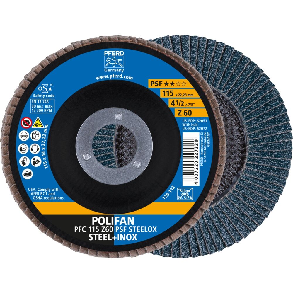 PFERD POLIFAN PFC 115-22 Z 60 Plus PFERD POLIFAN PFC 115-22 Z 60 Plus