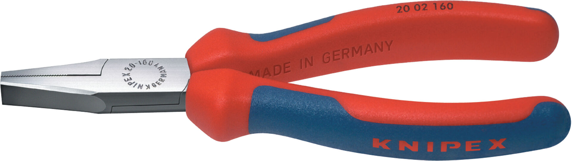 KNIPEX 20 02 140 Flachzange mit Mehrko. schwarz atra. 140 mm