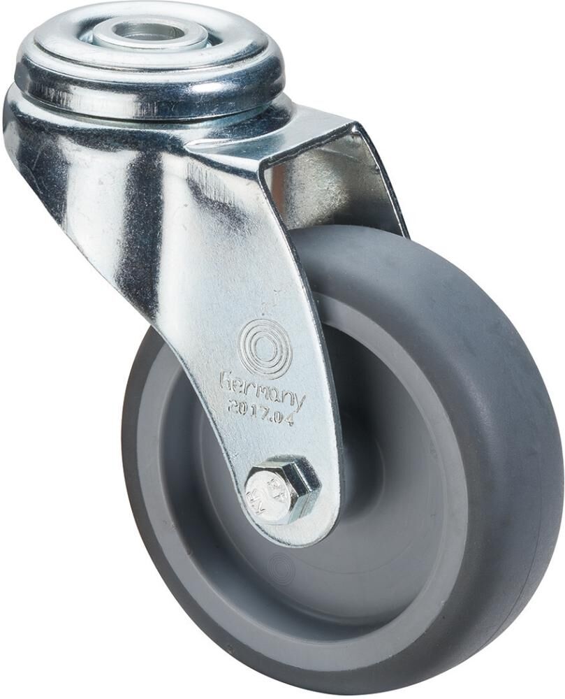 BS ROLLEN Lenkrolle 75mm Stahlbl verz Gummirad BS ROLLEN Lenkrolle 75mm Stahlbl verz Gummirad