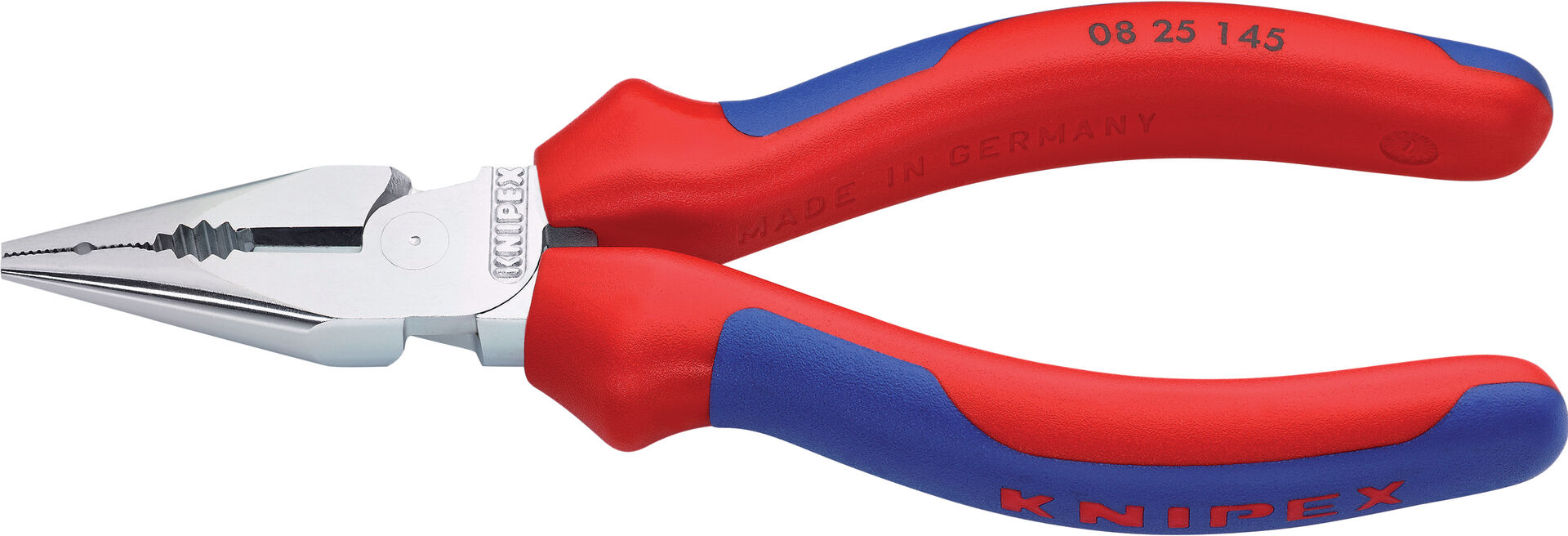 KNIPEX 08 25 145 Spitz-Kombizange mit Mehrkohne-Hülle verchromt 145mm KNIPEX 08 25 145 Spitz-Kombizange mit Mehrkohne-Hülle verchromt 145mm
