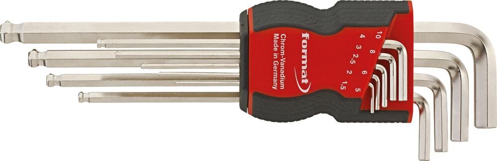 FORMAT Winkelschraubendreher-Set mit Haltefunktion 1,5-10mm 9-teilig