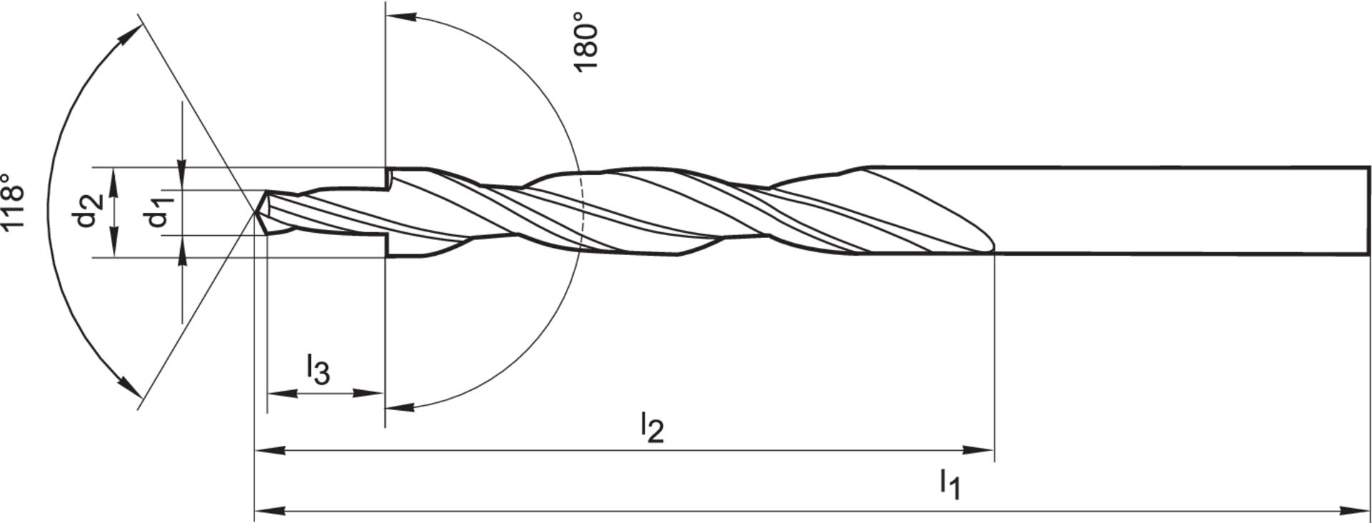 FORMAT Mehrphasenstufenbohrer DIN 8376 HSS 180 Grad M 10 180 Grad FORMAT Mehrphasenstufenbohrer DIN 8376 HSS 180 Grad M 10 180 Grad