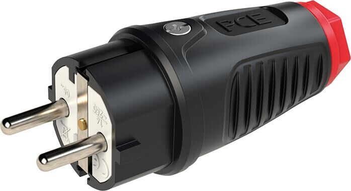 Schutzkontaktstecker IP54 Vollgummi + Knickschutz Schutzkontaktstecker IP54 Vollgummi + Knickschutz