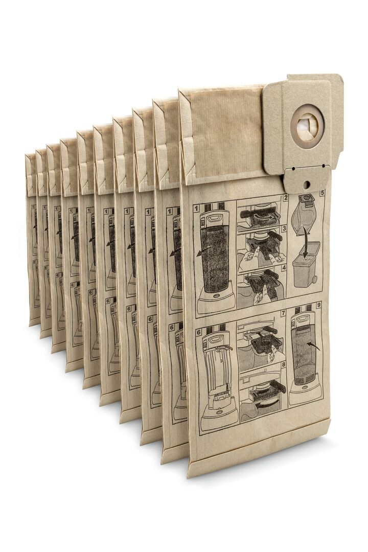 KÄRCHER Papierfiltertüte für CV 30/1, 38/1, 38/2, 48/2, 10 Stück