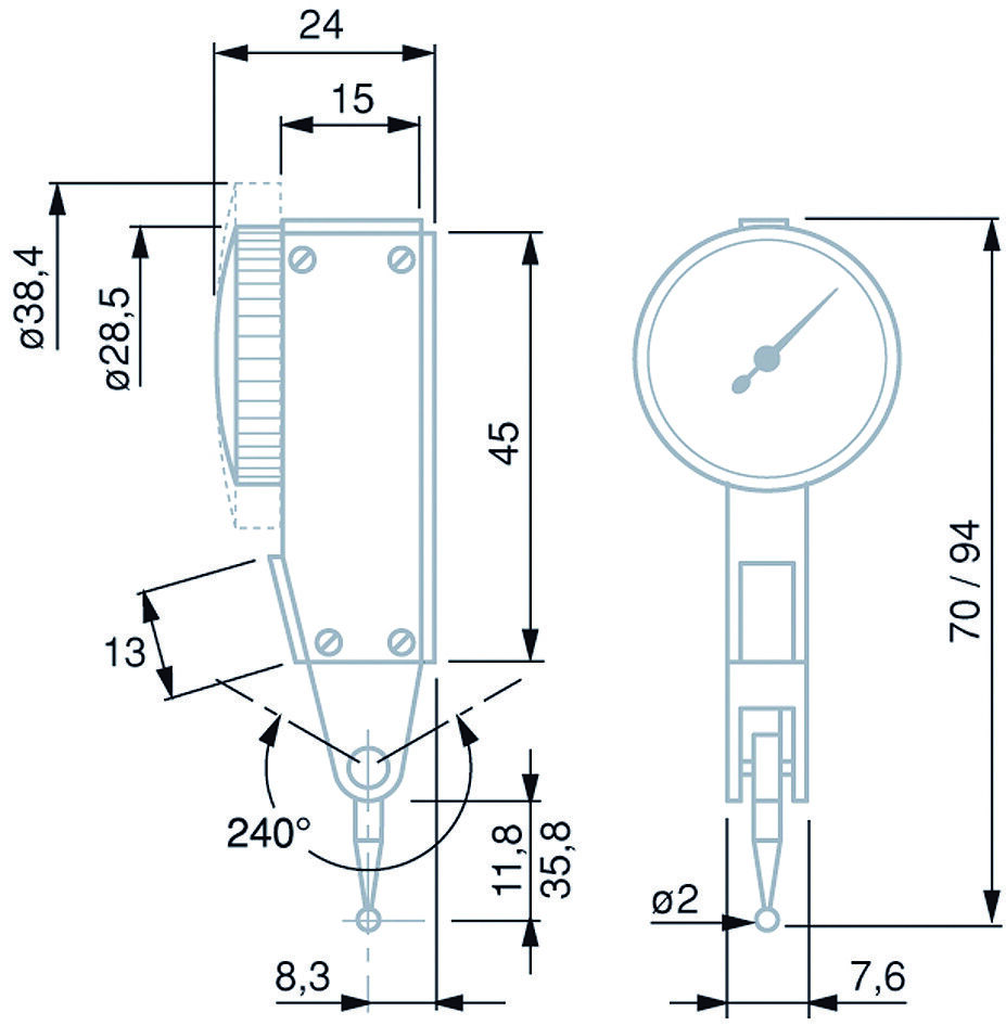 TESA Fühlhebelmessgerät Tesatast 28x12,53mm TESA Fühlhebelmessgerät Tesatast 28x12,53mm