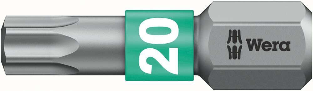 WERA Bit für Innen-TORX - Schrauben 1/4", T20 x 25 mm, zähhart, BiTorsion