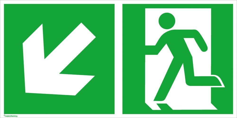 R-Schild,Rett-weg li ab 30x15cm,Alu,nachl. R-Schild,Rett-weg li ab 30x15cm,Alu,nachl.
