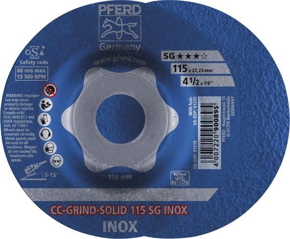 Schleifscheibe PFERD CC-GRIND-ROBUST SGP STEELOX 125mm Schleifscheibe PFERD CC-GRIND-ROBUST SGP STEELOX 125mm