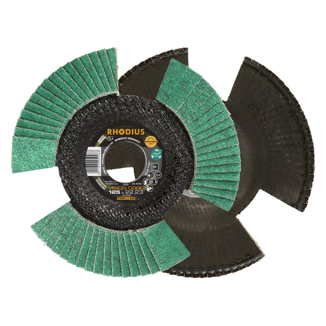 RHODIUS Lamellenschleifscheibe VISION 125mm K60 RHODIUS Lamellenschleifscheibe VISION 125mm K60