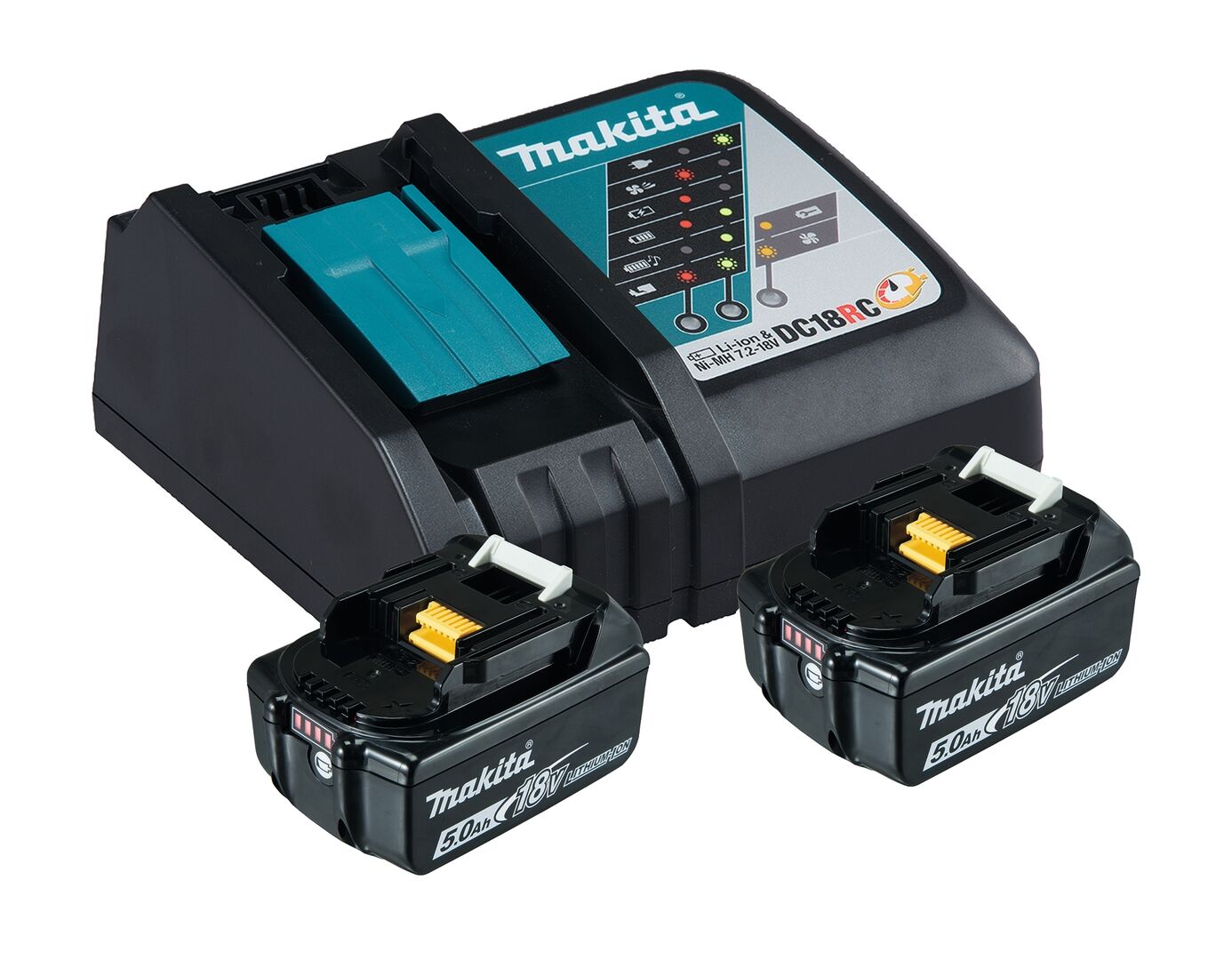 MAKITA Power Source Kit 2xAkku 18,0V/5Ah DC18RC MAKITA Power Source Kit 2xAkku 18,0V/5Ah DC18RC