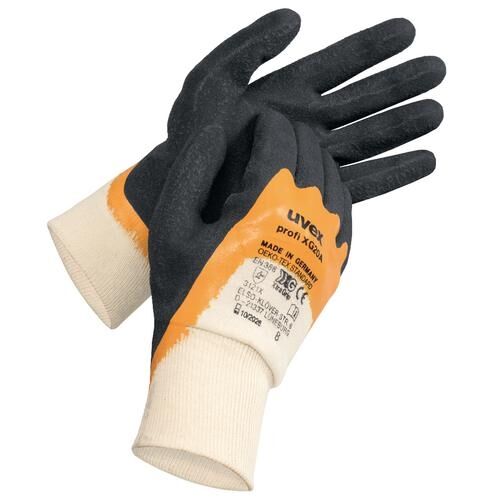 UVEX Montage-Handschuh profi XG20A Nitril, orange/schwarz, Gr. 10, 6055.8