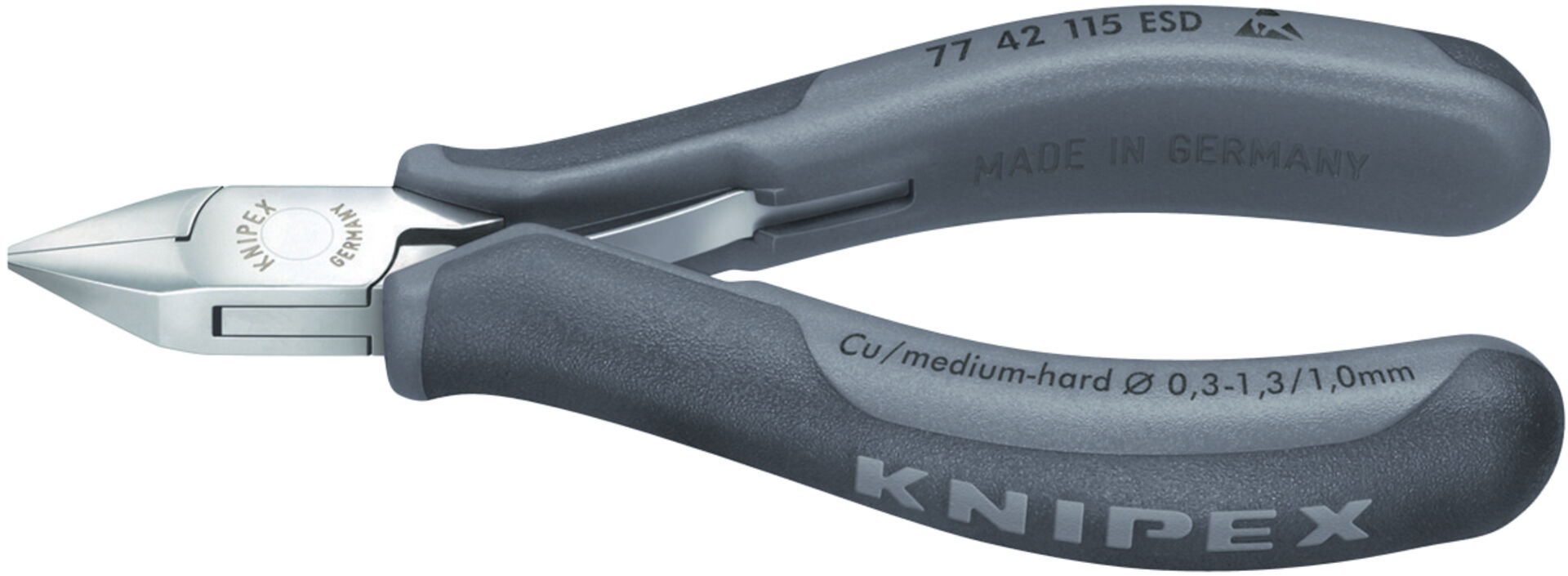 KNIPEX 77 42 115 ESD Elektronik-Seitenschneider ESD mit 115mm
