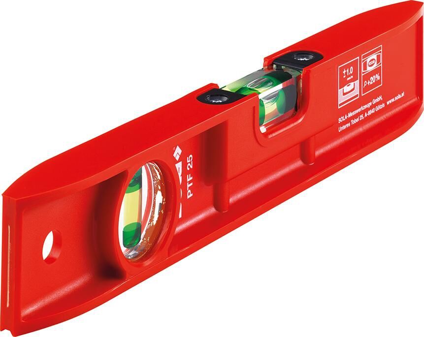 SOLA Torpedo-Wasserwaage 25cm Kunststoff SOLA Torpedo-Wasserwaage 25cm Kunststoff