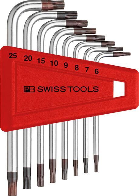 PB SwissTools Winkelschraubendreher-Satz im Kunststoffhalter, 8-teilig T6-T25
