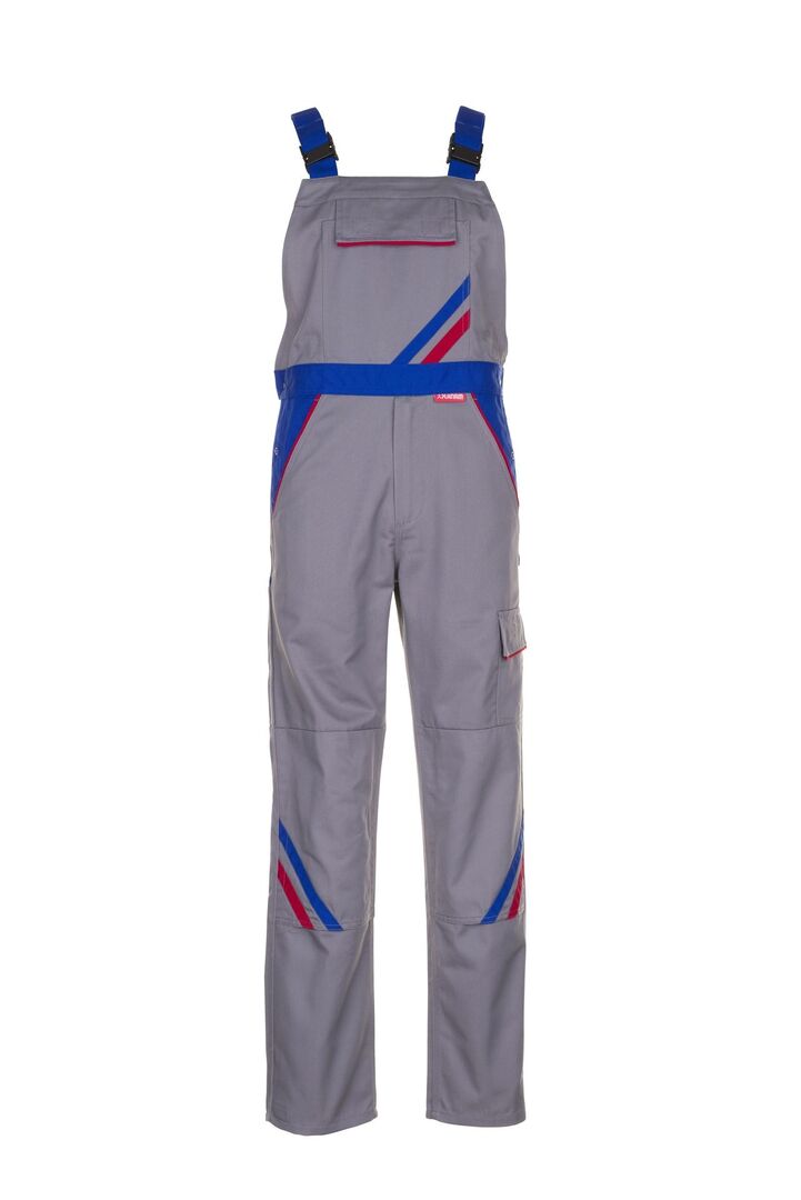 PLANAM Latzhose HIGHLINE 2333 zink/kornblau/rot, Gr. 58