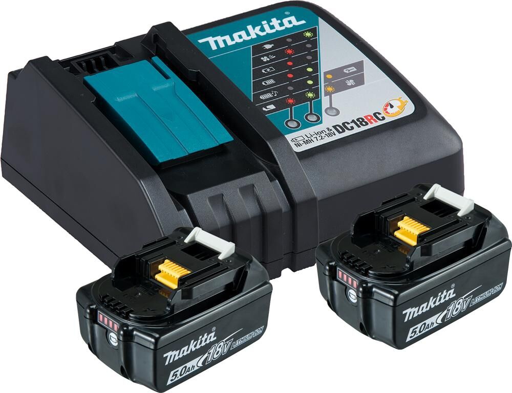 MAKITA Power Source Kit 2xAkku 18,0V/5Ah DC18RC MAKITA Power Source Kit 2xAkku 18,0V/5Ah DC18RC