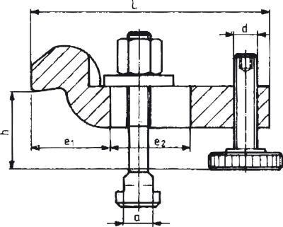 FORMAT Spanneisen gekröpft, verstellbare Stützschraube 10 / 22 - 51 mm