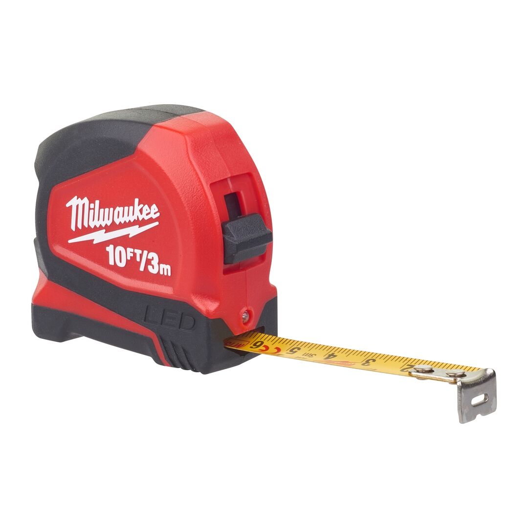 MILWAUKEE LED-Bandmaß breites Band 3m/10 ft 16mm MILWAUKEE LED-Bandmaß breites Band 3m/10 ft 16mm
