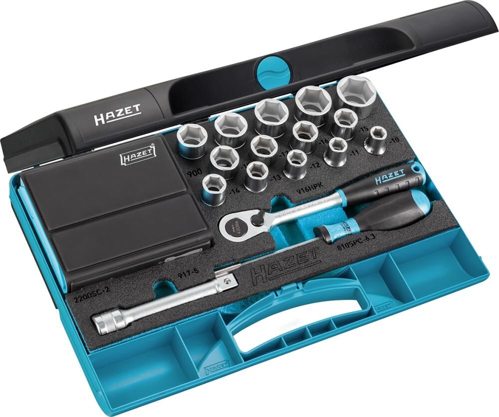 HAZET Steckschlüssel-Garnitur 953SC 68-teilig 1/4" & 1/2"