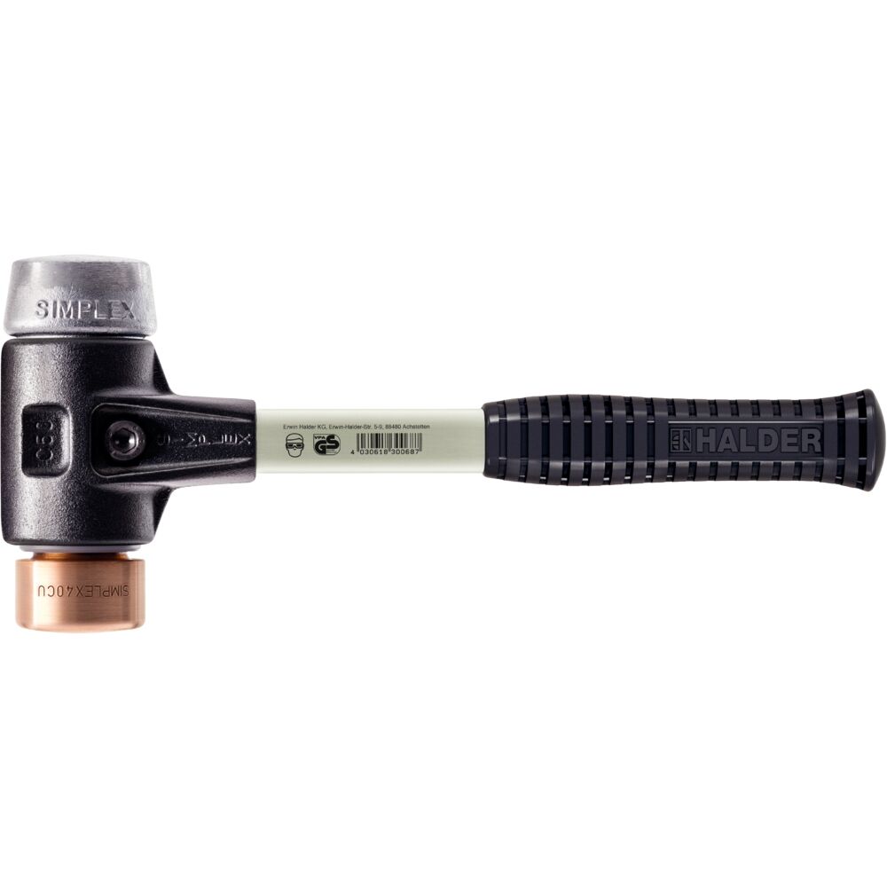 HALDER SIMPLEX-Schonhammermit verstärktem Stahlgussgehäuse & Fiberglasstiel HALDER SIMPLEX-Schonhammermit verstärktem Stahlgussgehäuse & Fiberglasstiel